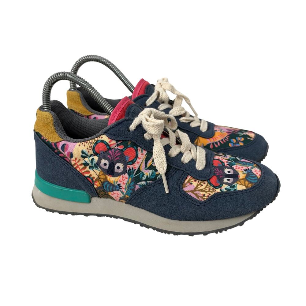 Inkkas Joey Vegan Jogger Shoes Women Size 8 Koala Floral Sneakers Lace Up